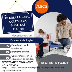 Lee más sobre el artículo OFERTA LABORAL DOCENTES BOGOTÁ – SUBA